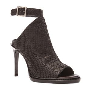 Helmut Lang open toe leather heels